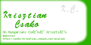 krisztian csako business card